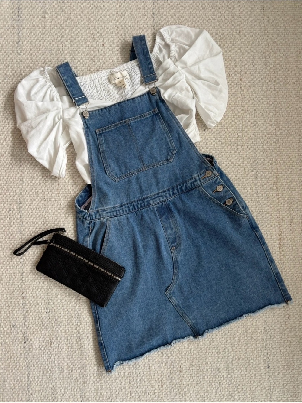 | Bluenotes | Blue Denim Overall Skirt (Skirtall) Women’s size Medium